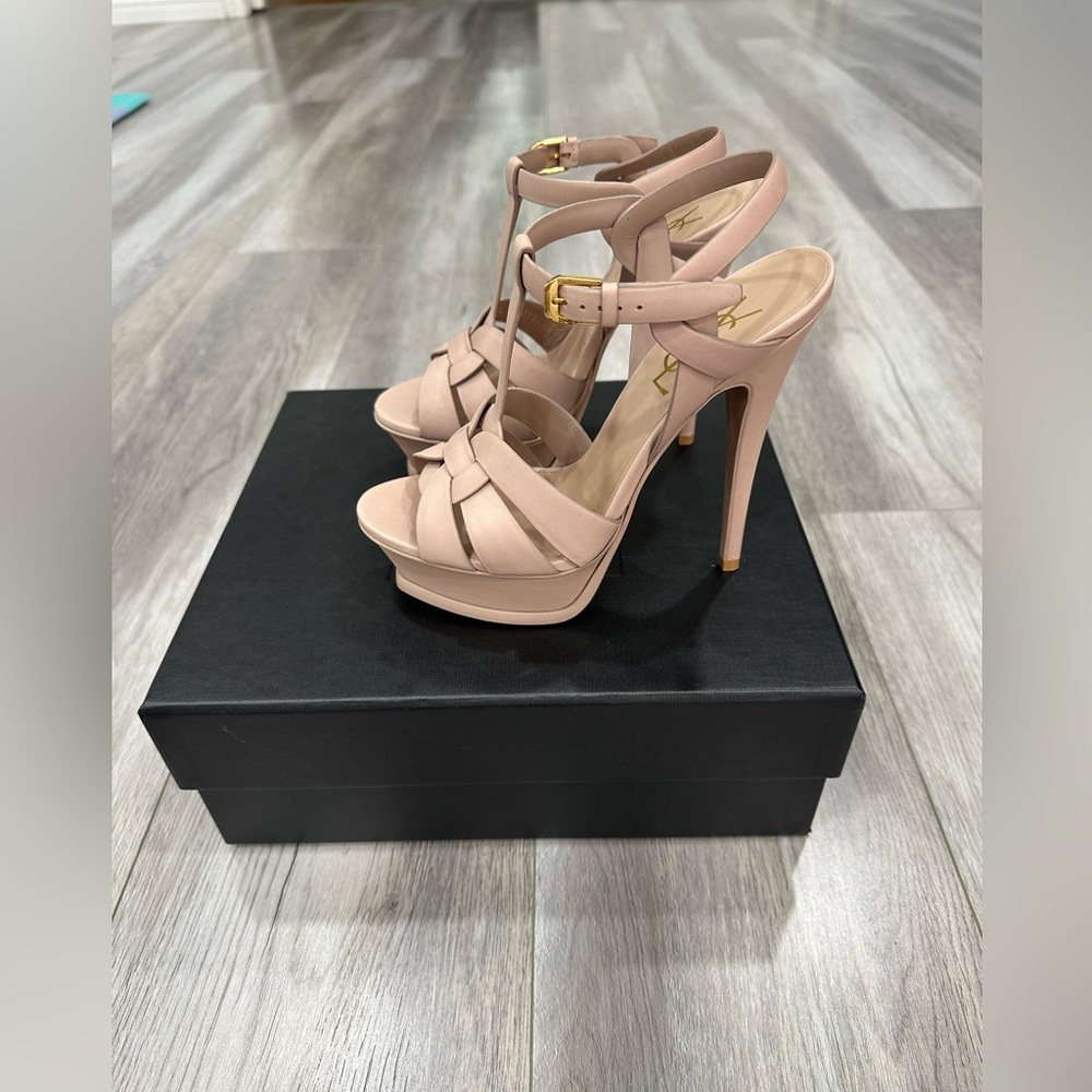 Yves Saint Laurent Blush Pink Strappy Heels